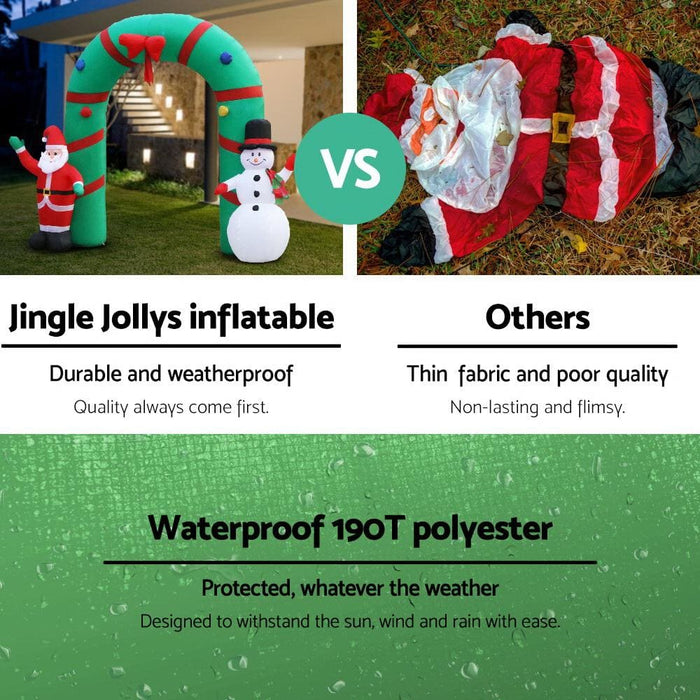 Jingle Jollys 2.8m Christmas Inflatable Giant Arch Way