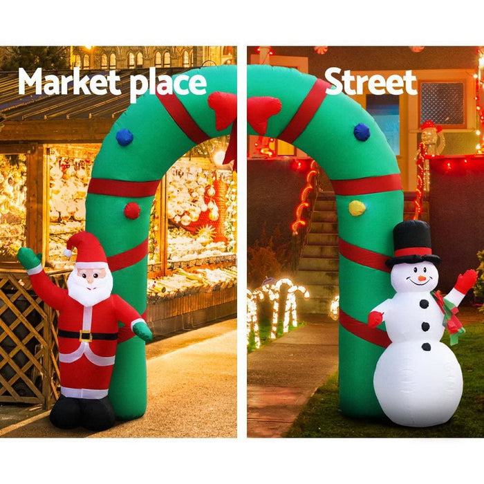 Jingle Jollys 2.8m Christmas Inflatable Giant Arch Way