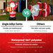 Jingle Jollys 2.4m Christmas Inflatables Santa Xmas Light