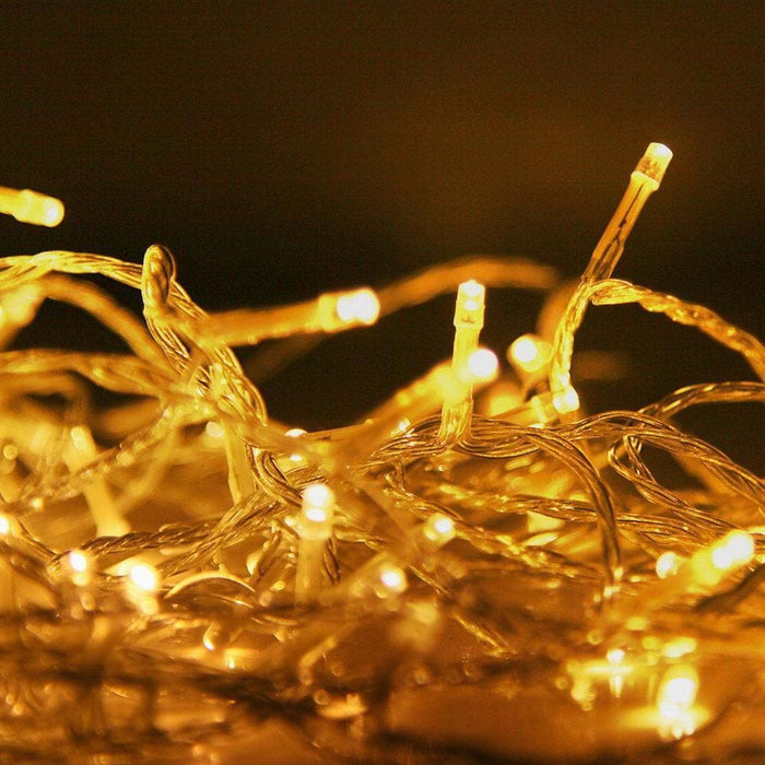 12.5m Christmas Lights Solar Icicle String Light Warm White