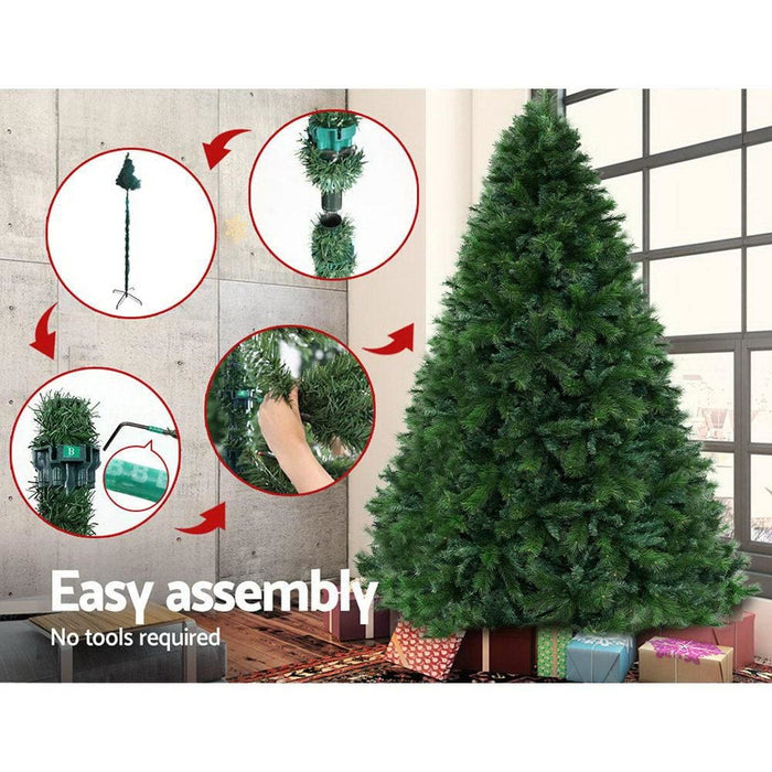 Jingle Jollys Christmas Tree 2.1m 6ft Xmas Decoration Green