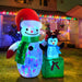 Jingle Jollys Inflatable Christmas 2.4m Snowman Led Lights