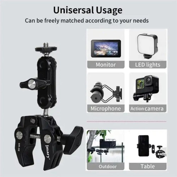 Jmary Aluminum Handlebar Crab Clamp Magic Arm Rod Mount