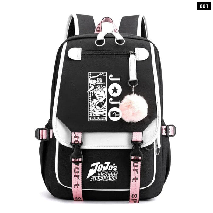 Jojo Bizarre Adventure Backpack Usb Charging School Bag