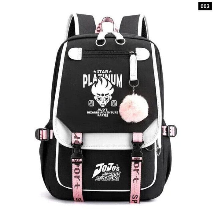 Jojo Bizarre Adventure Backpack Usb Charging School Bag