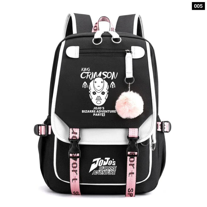 Jojo Bizarre Adventure Backpack Usb Charging School Bag