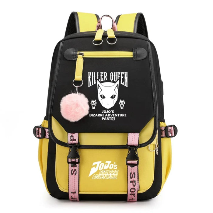 Jojo Bizarre Adventure Backpack Usb Charging School Bag