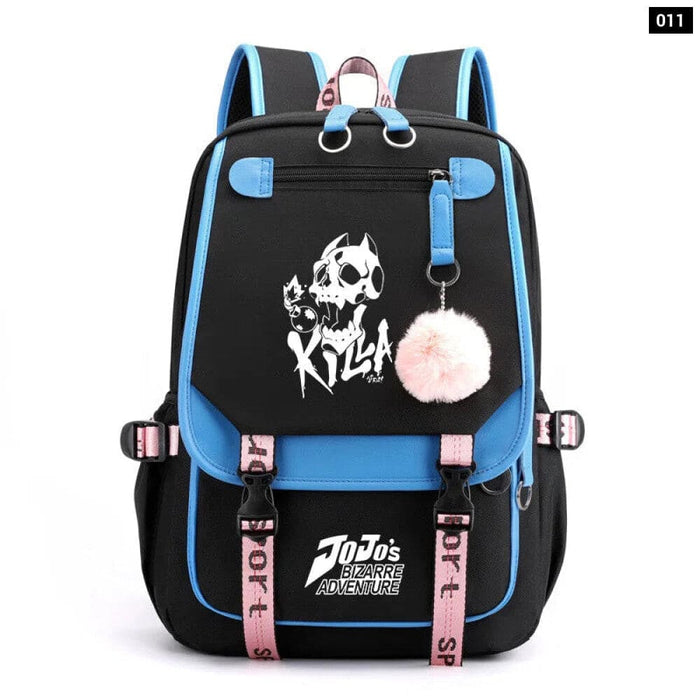 Jojo Bizarre Adventure Backpack Usb Charging School Bag