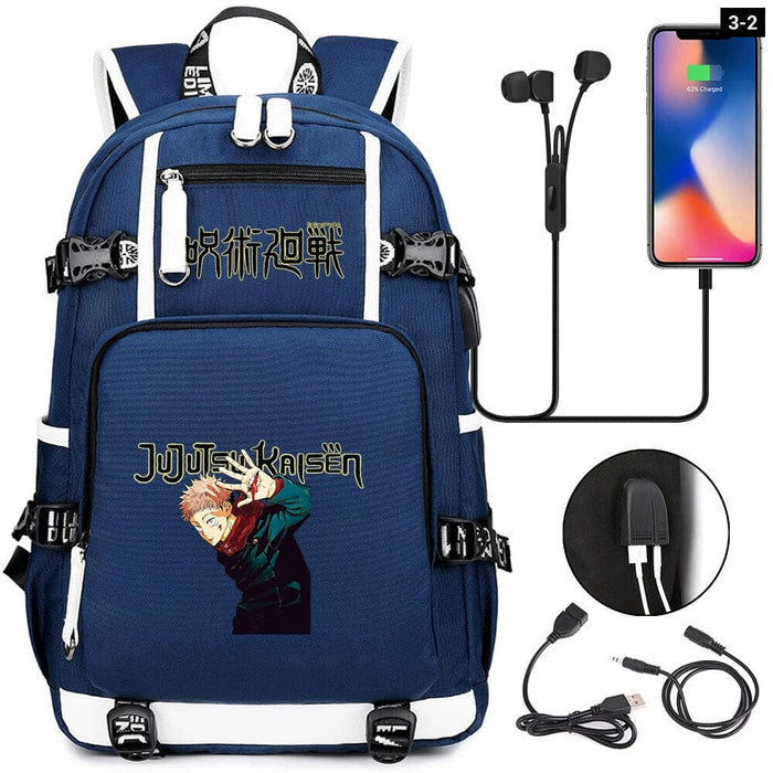 Jujutsu Kaisen Backpack Multifunction Usb Charging Bag