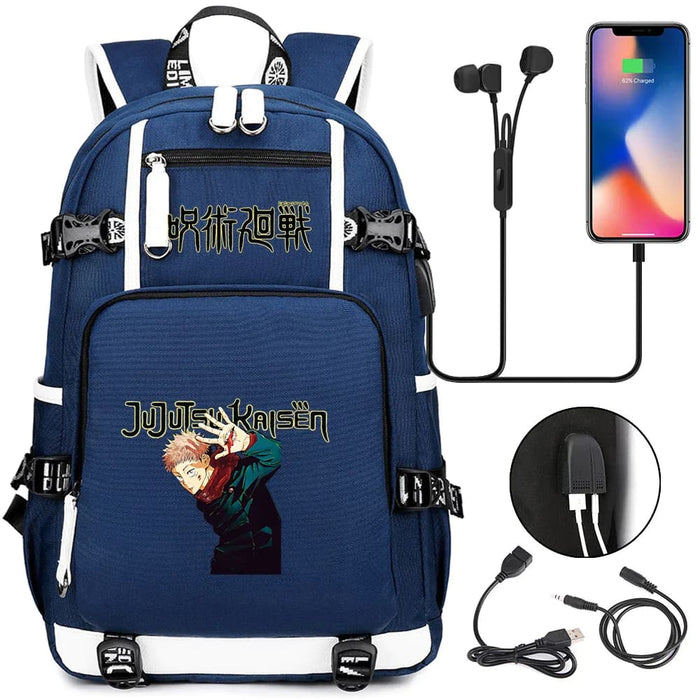Jujutsu Kaisen Backpack Multifunction Usb Charging Bag