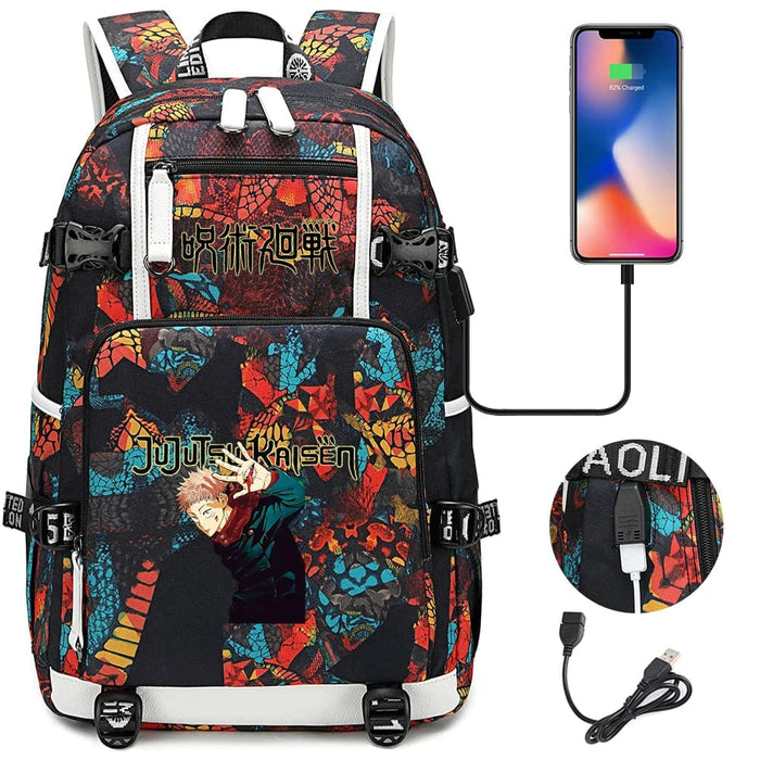 Jujutsu Kaisen Backpack Multifunction Usb Charging Bag