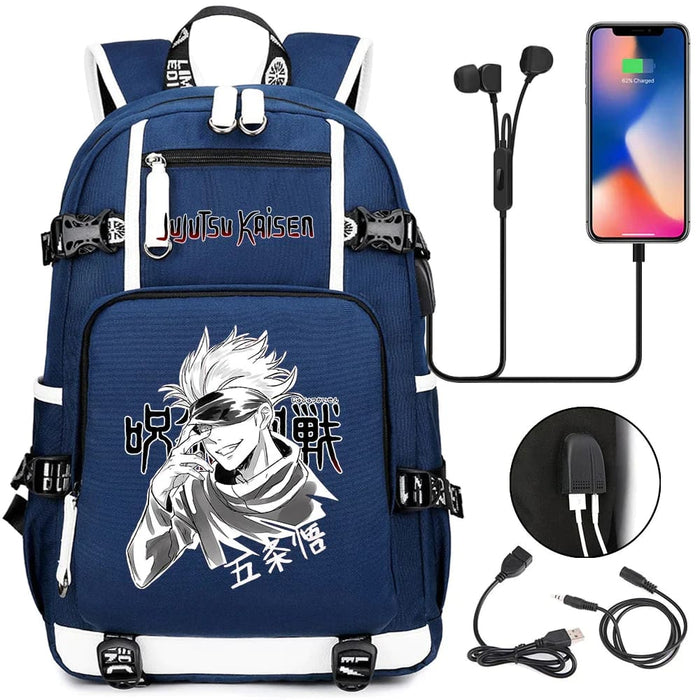 Jujutsu Kaisen Backpack Multifunction Usb Charging Bag