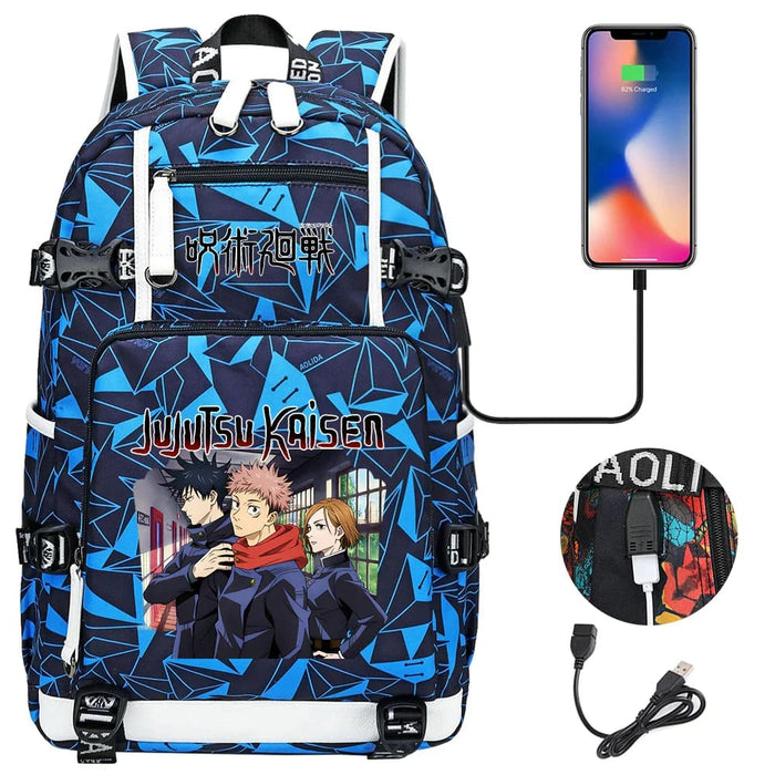 Jujutsu Kaisen Backpack Multifunction Usb Charging Bag