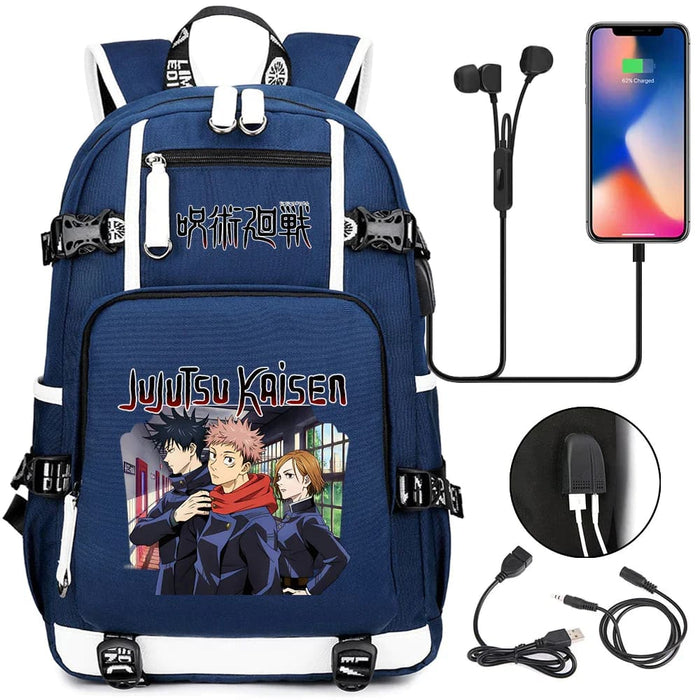 Jujutsu Kaisen Backpack Multifunction Usb Charging Bag