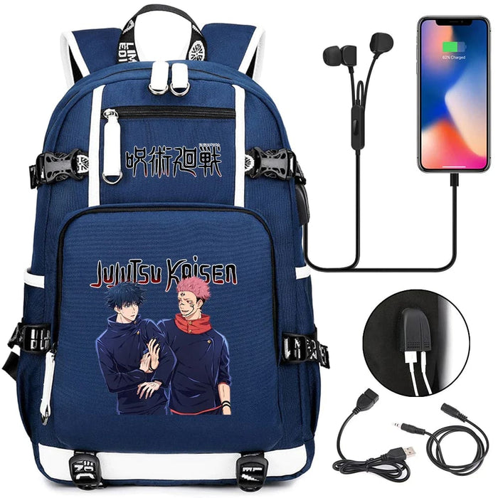 Jujutsu Kaisen Backpack Multifunction Usb Charging Bag