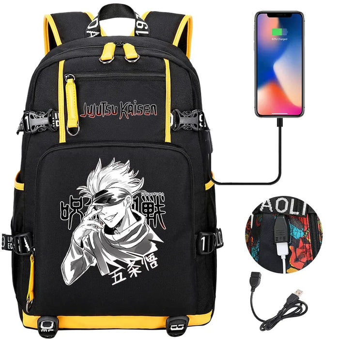Jujutsu Kaisen Backpack Multifunction Usb Charging Bag