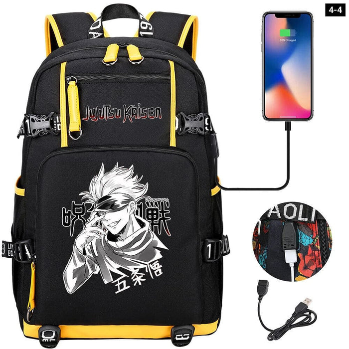 Jujutsu Kaisen Backpack Multifunction Usb Charging Bag