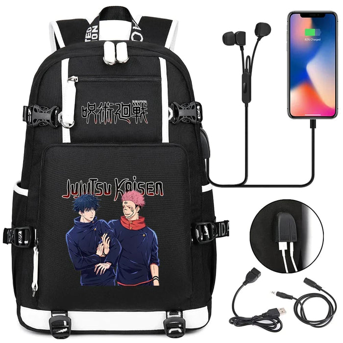 Jujutsu Kaisen Backpack Multifunction Usb Charging Bag