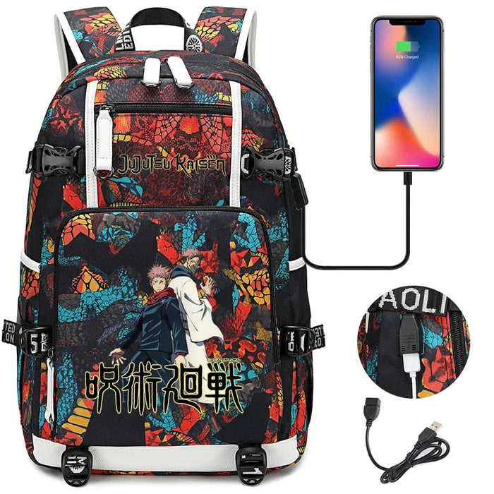 Jujutsu Kaisen Backpack Multifunction Usb Charging Bag