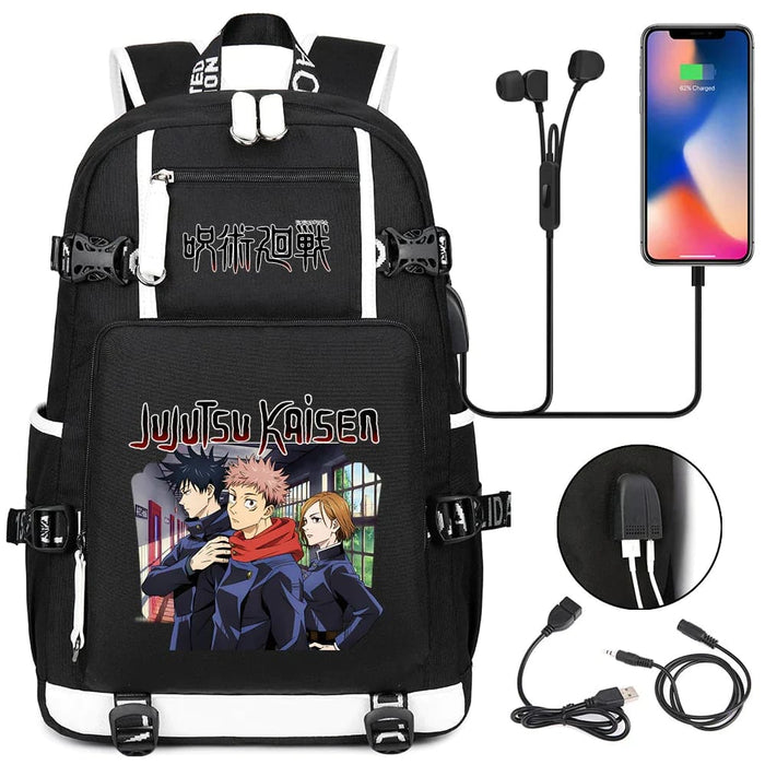 Jujutsu Kaisen Backpack Multifunction Usb Charging Bag