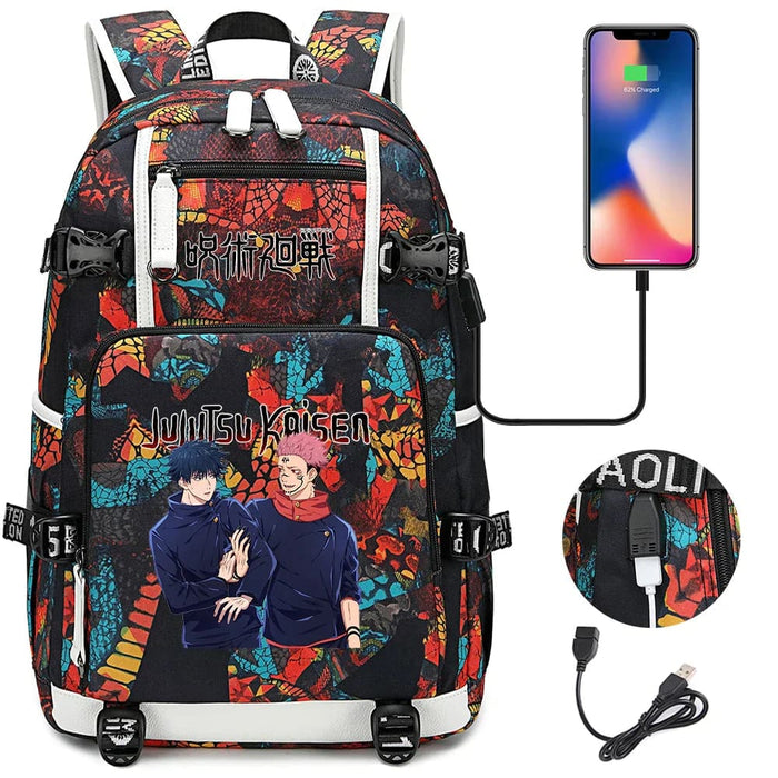 Jujutsu Kaisen Backpack Multifunction Usb Charging Bag