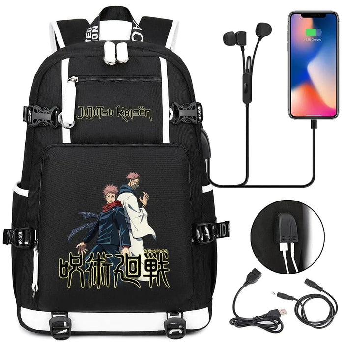 Jujutsu Kaisen Backpack Multifunction Usb Charging Bag