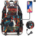 Jujutsu Kaisen Backpack Multifunction Usb Charging Bag