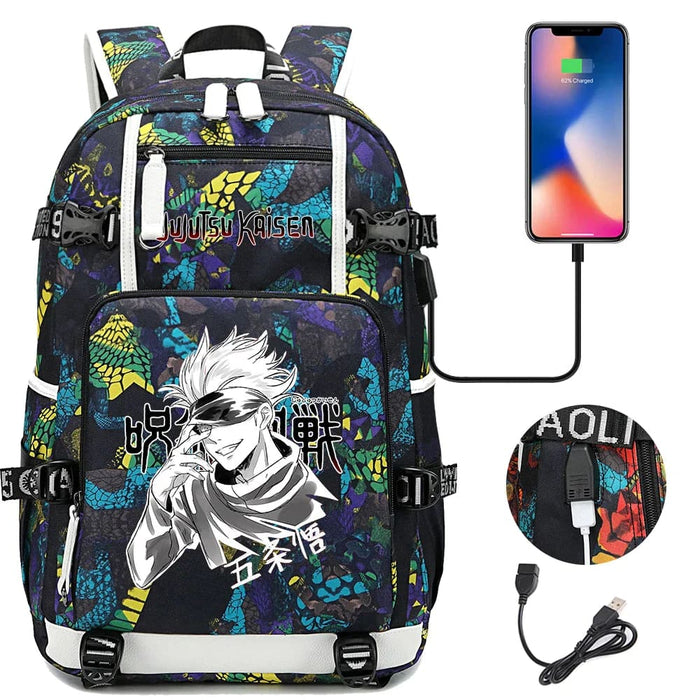 Jujutsu Kaisen Backpack Multifunction Usb Charging Bag