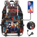 Jujutsu Kaisen Backpack Multifunction Usb Charging Bag