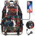 Jujutsu Kaisen Backpack Multifunction Usb Charging Bag