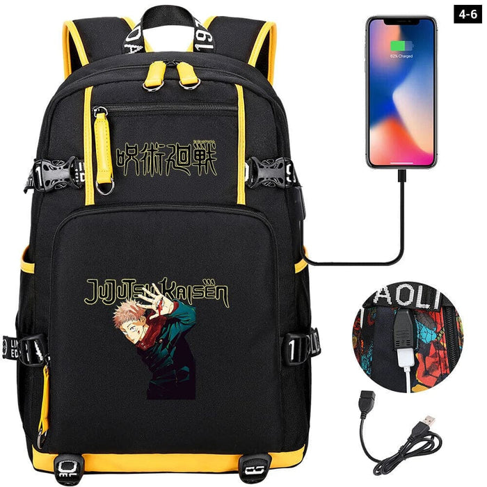 Jujutsu Kaisen Backpack Multifunction Usb Charging Bag
