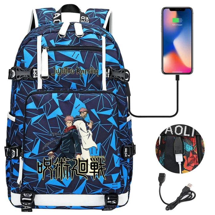 Jujutsu Kaisen Backpack Multifunction Usb Charging Bag