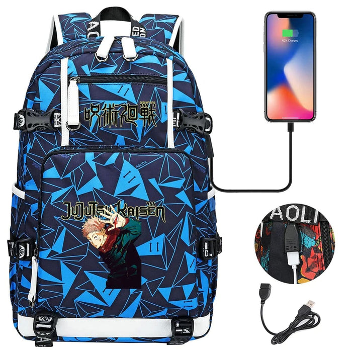 Jujutsu Kaisen Backpack Multifunction Usb Charging Bag