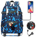 Jujutsu Kaisen Backpack Multifunction Usb Charging Bag
