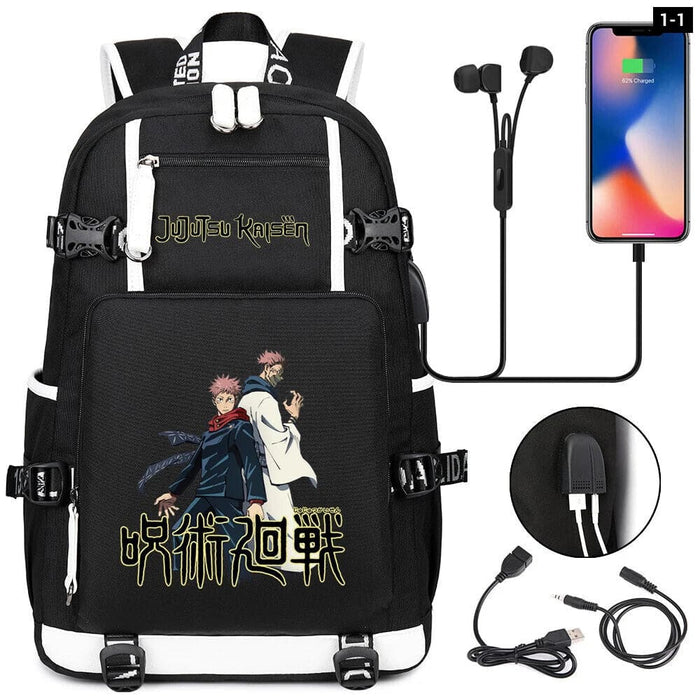 Jujutsu Kaisen Backpack Multifunction Usb Charging Bag
