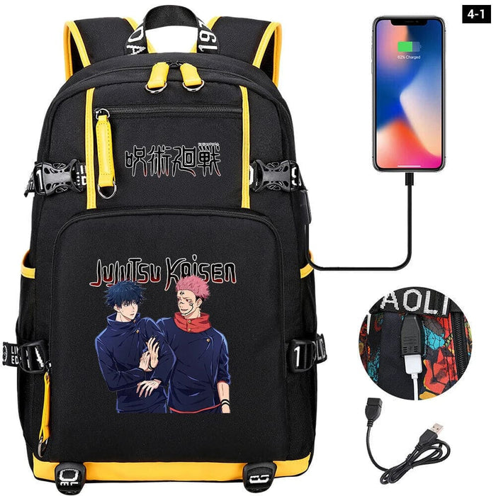Jujutsu Kaisen Backpack Multifunction Usb Charging Bag