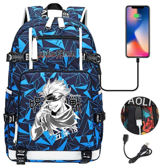 Jujutsu Kaisen Backpack Multifunction Usb Charging Bag