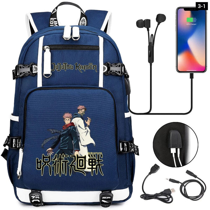 Jujutsu Kaisen Backpack Multifunction Usb Charging Bag