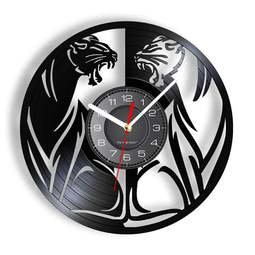 Jungle Panther Vinyl Record Wall Clock