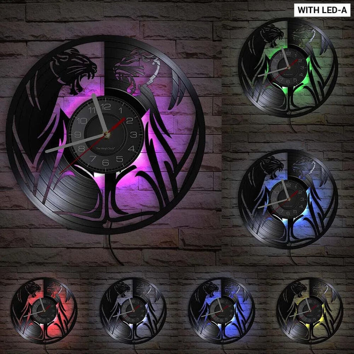 Jungle Panther Vinyl Record Wall Clock