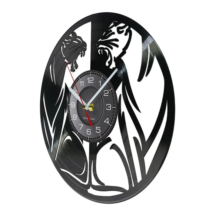 Jungle Panther Vinyl Record Wall Clock