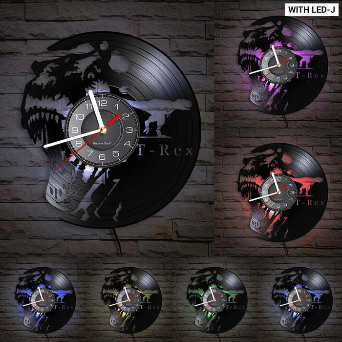 Jurassic t Rex Vinyl Record Wall Clock