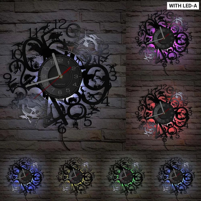 Jurassic t Rex Vinyl Record Wall Clock