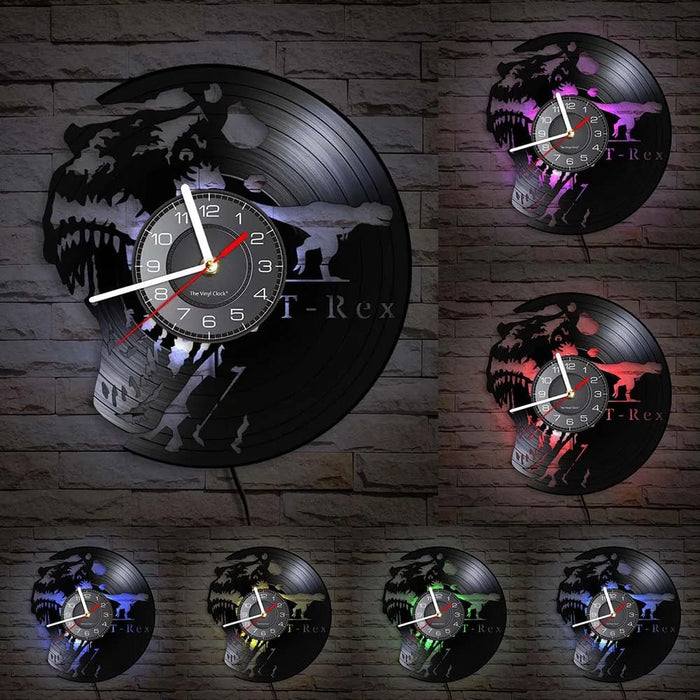 Jurassic t Rex Vinyl Record Wall Clock