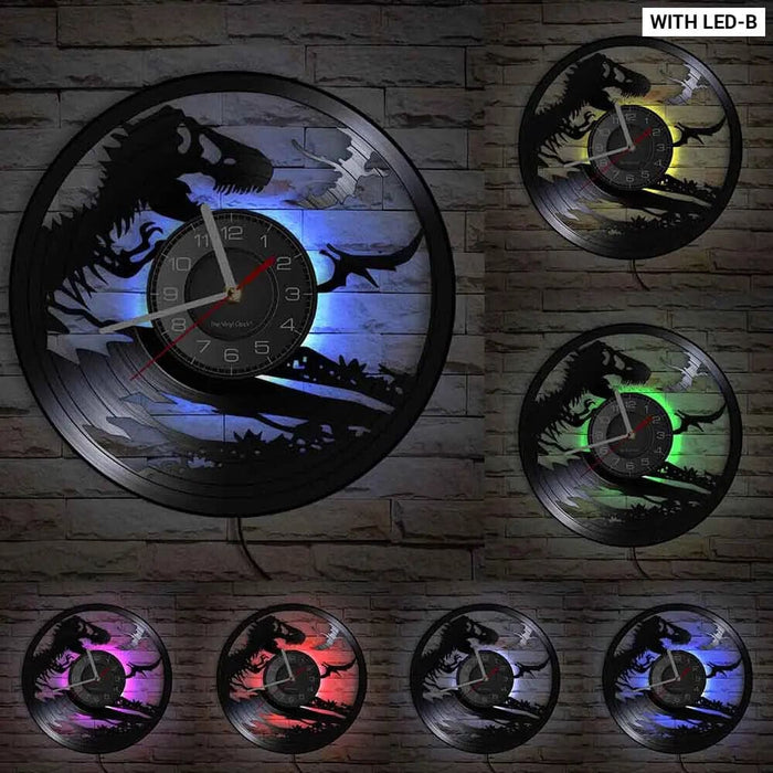 Jurassic t Rex Vinyl Record Wall Clock
