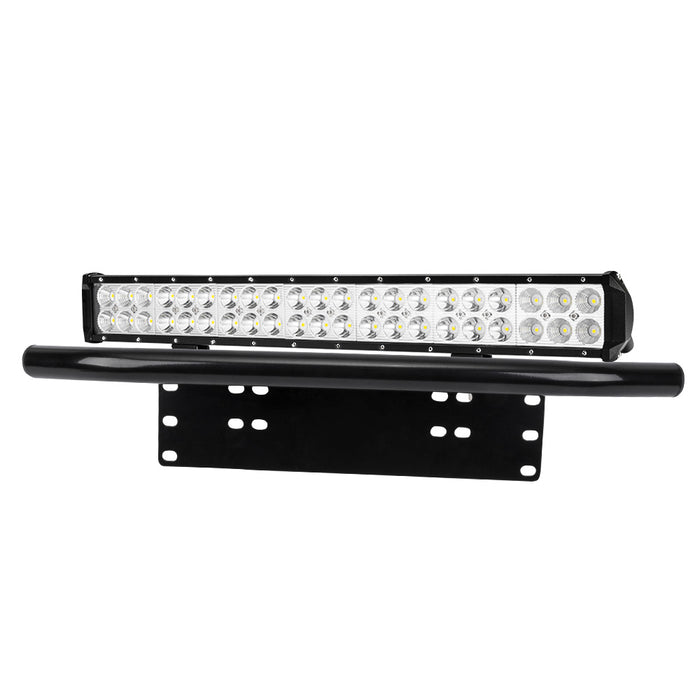 20Inch Led Light Bar Spot Flood Work Driving Light + 23'' Number Plate Frame