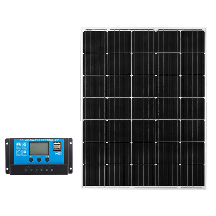 350W Fixed Solar Panel Mono Cell With 20A 12V 24V Pwm Regulator Usb