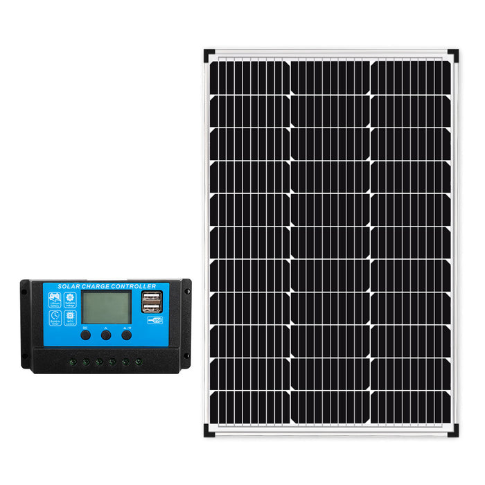 250W Solar Panel Mono Cell With 20A 12V 24V Pwm Regulator Dual Usb