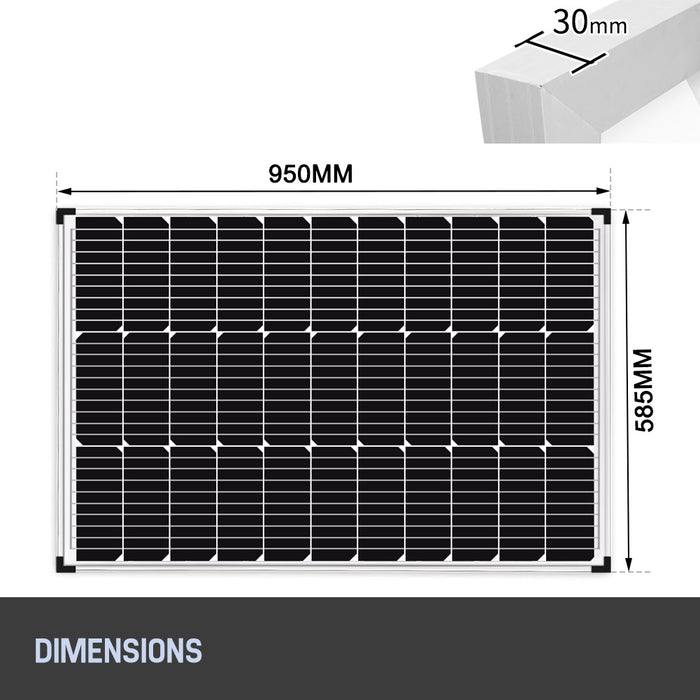 250W Solar Panel Mono Cell With 20A 12V 24V Pwm Regulator Dual Usb