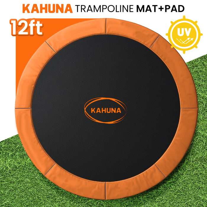 12Ft Replacement Trampoline Safety Pad Cover And Jumping Spring Mat - Orange